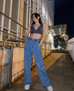 Quần boy suông True Blue Rocky Denim