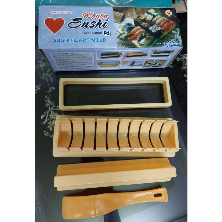 KHUÔN SUSHI NHỰA CAO CẤP HÌNH TIM - VT