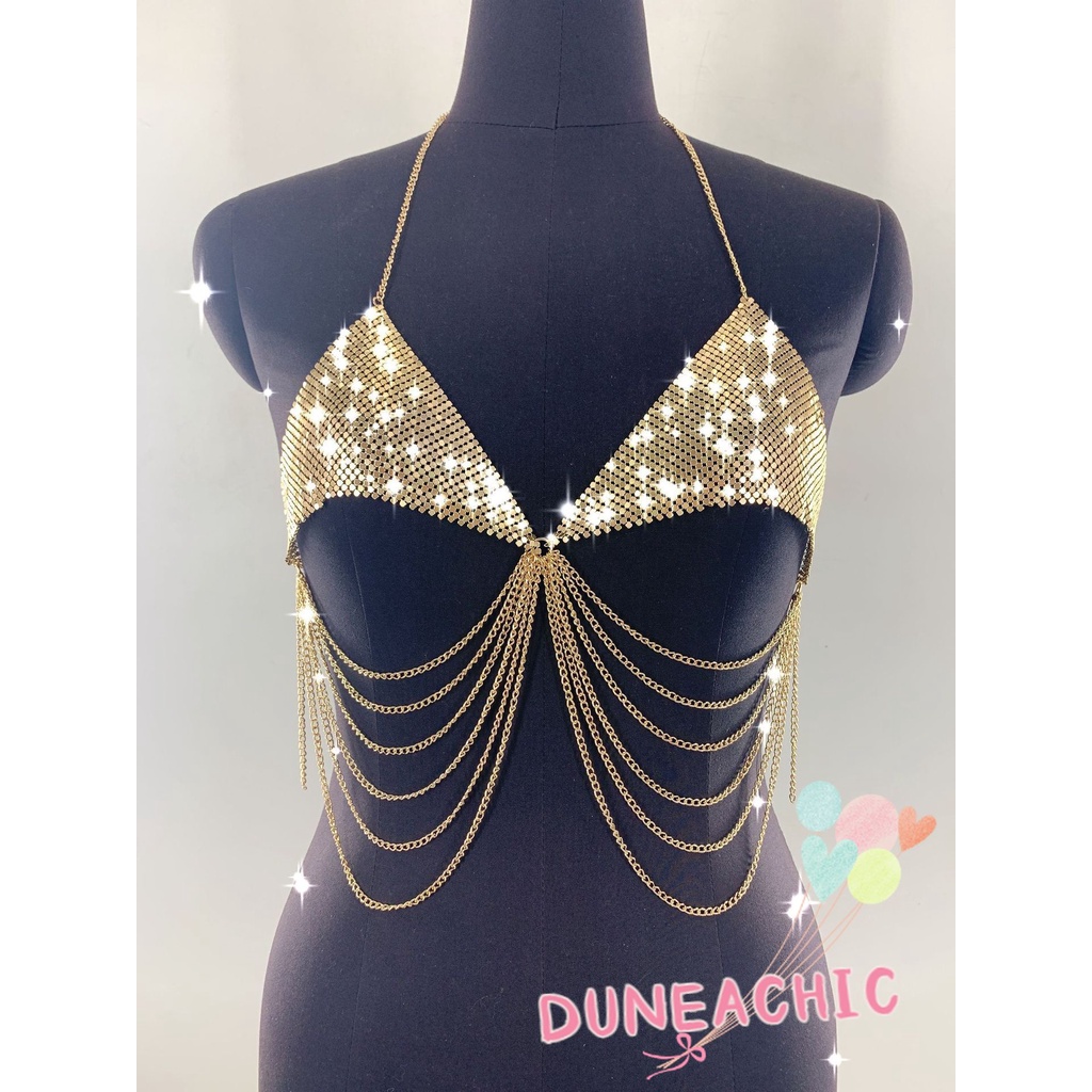 Áo Tank Top Phối Dây Xích Tua Rua Gợi Cảm Cho Nữ