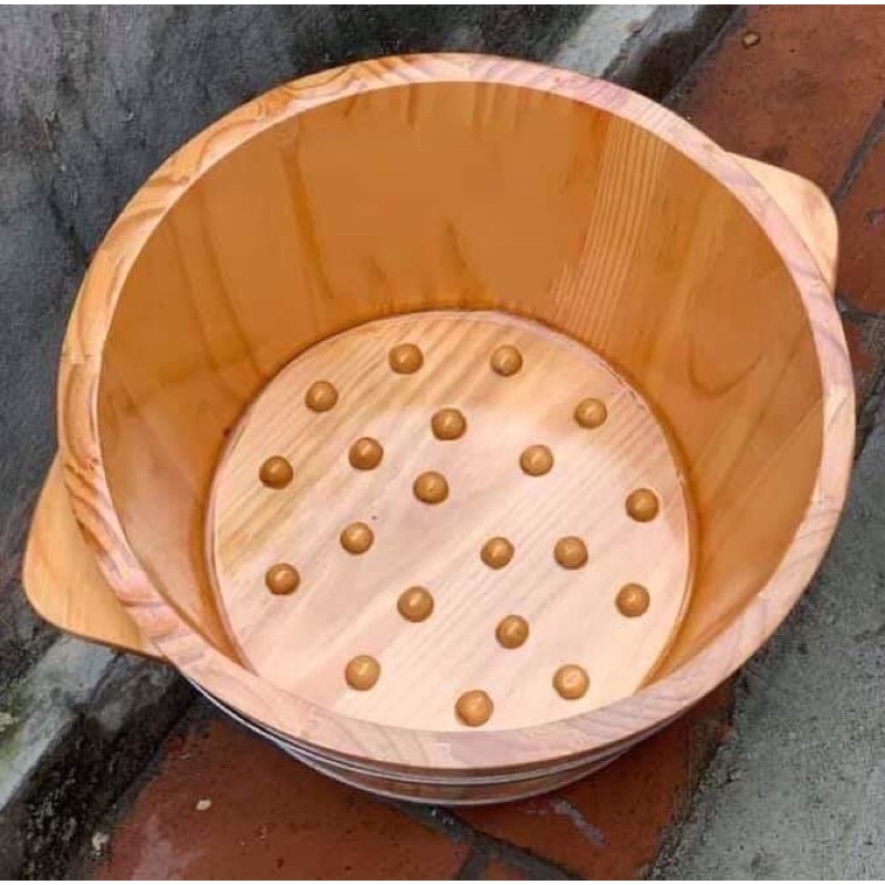 Chậu Gỗ Ngâm Chân Có Hạt Massage, Chậu Ngâm Chân Bằng Gỗ Giá Rẻ