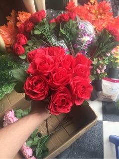 🌷🌹🌷hoa hồng lụa đỏ ,hồng phấn ,hồng trắng 