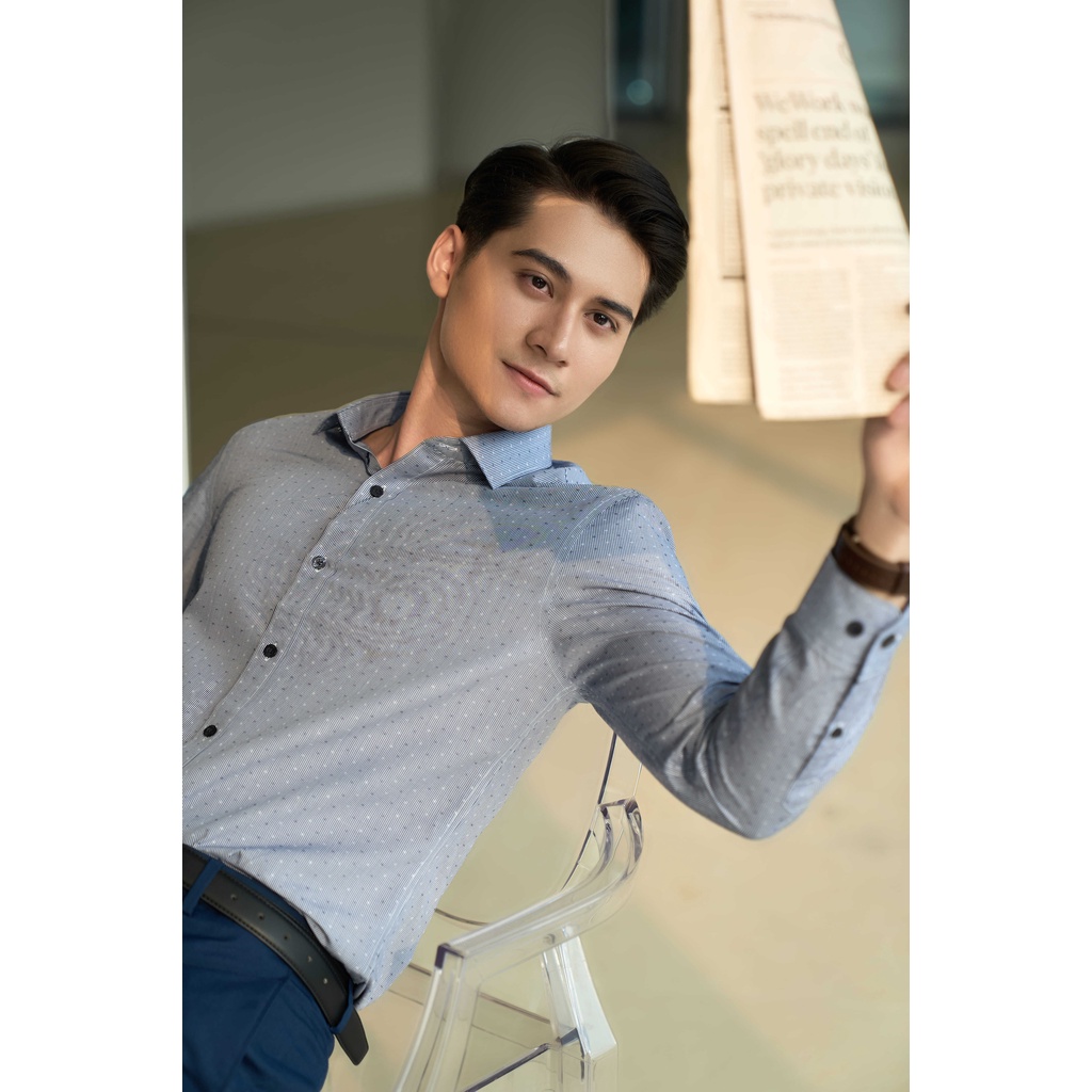 Áo Sơ Mi Nam Dài Tay Hoạ Tiết Đẹp Thoáng Mát Thấm Hút Mồ Hôi DGC Selection - SASDBA28M