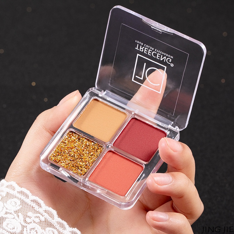 Bảng phấn mắt bốn màu sắc lấp lánh JINGJIE | BigBuy360 - bigbuy360.vn