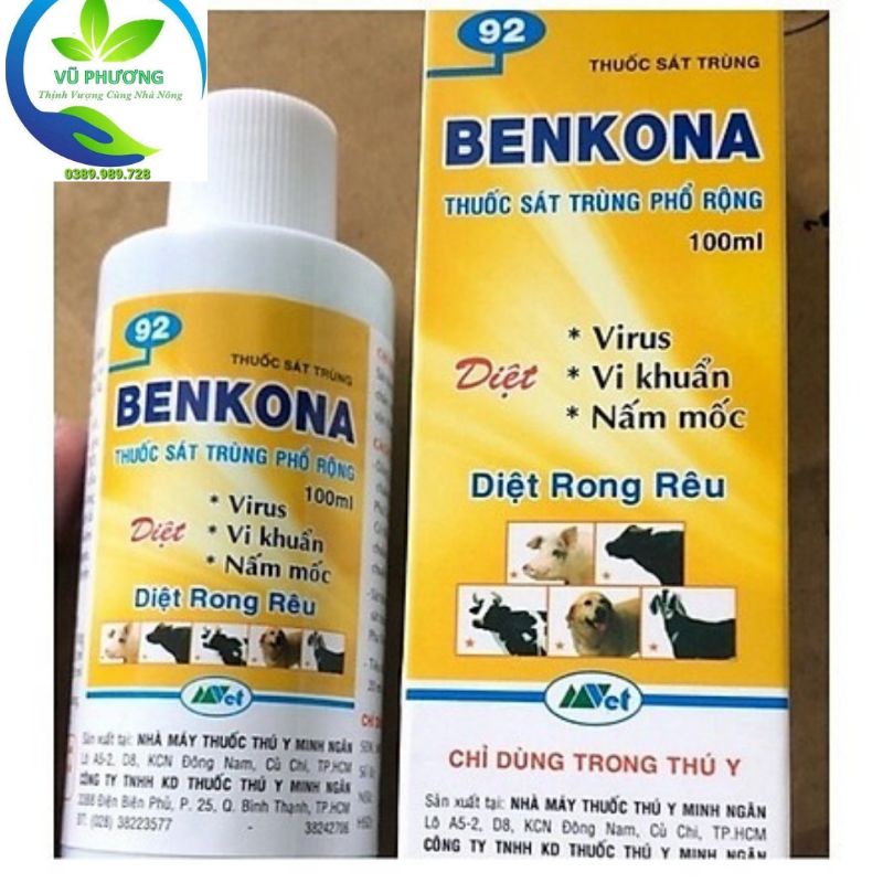 Benkona 100ml - Trừ nấm bệnh, rong rêu và nấm mốc cho hoa lan