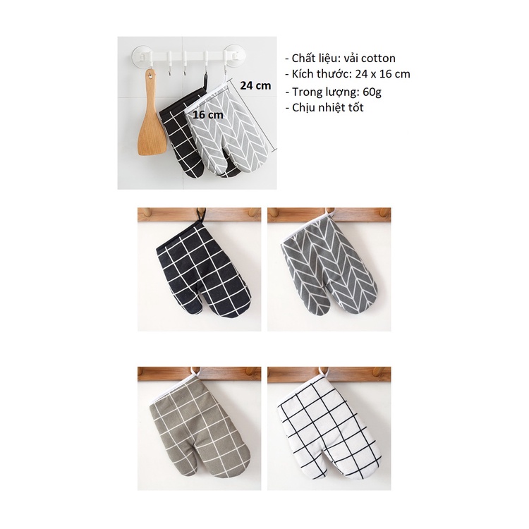 1 Chiếc Găng Tay Chống Nhiệt Dùng Cho Nhà Bếp: Nhấc Nồi, Nướng Bánh..