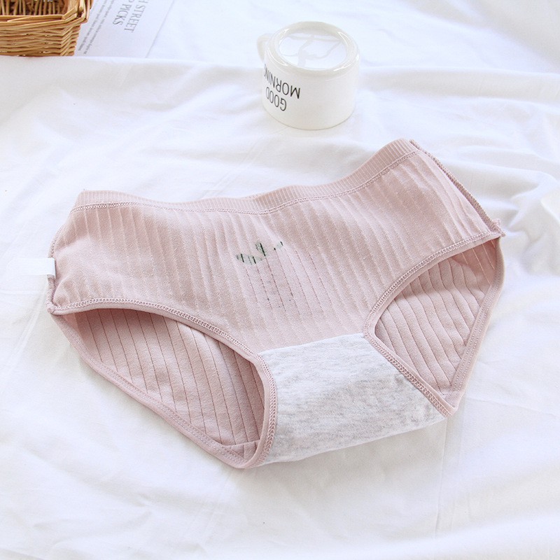 Quần lót cotton màu hồng hoạ tiết dâu dễ thương cute QL73