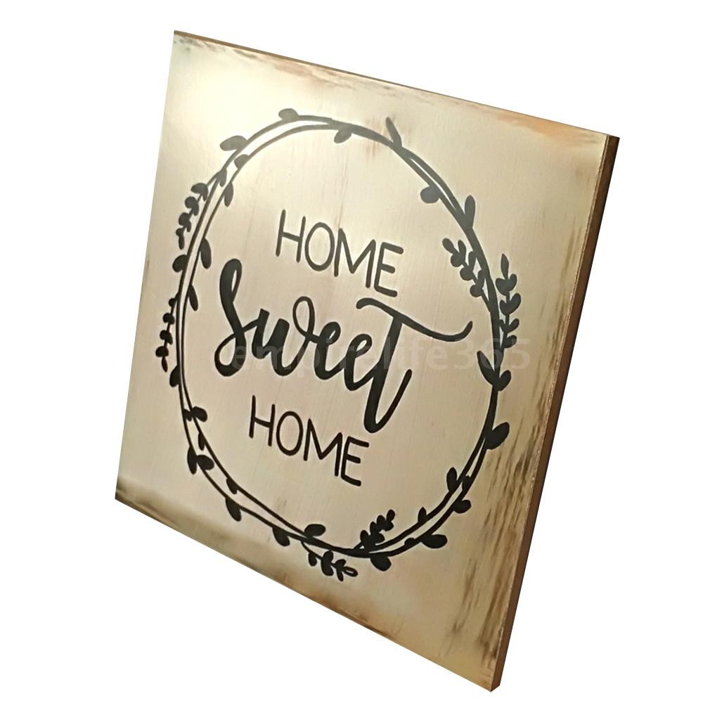 1 bảng gỗ viết chữ Home Sweet Home trang trí phong cách nhà nông thích hợp làm quà tân gia