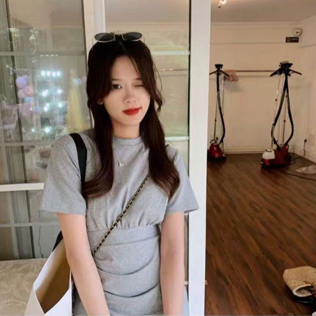 Đầm Mỏng Chiết Eo Thời Trang Mùa Hè Hàn Quốc Cho Nữ