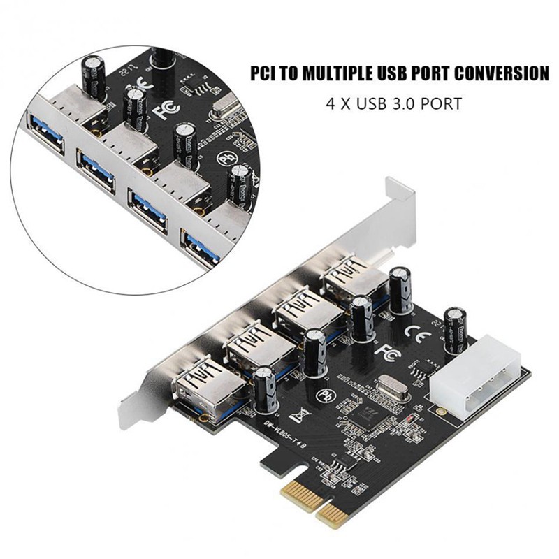 Card Đồ Họa Pci-E Chuyển Đổi Pci Express Sang 4x Usb 3.0 4pin Thẻ | BigBuy360 - bigbuy360.vn