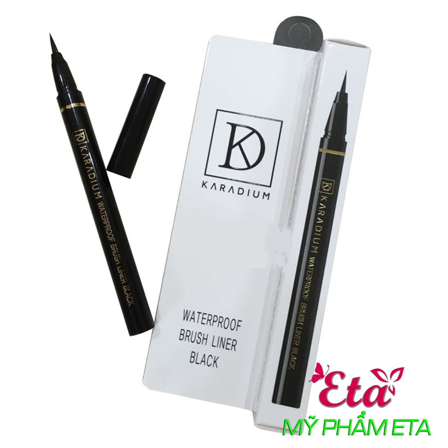 Dạ kẻ mắt Karadium Waterproof Brush LINER Black nét mảnh sắc nét, chống lem