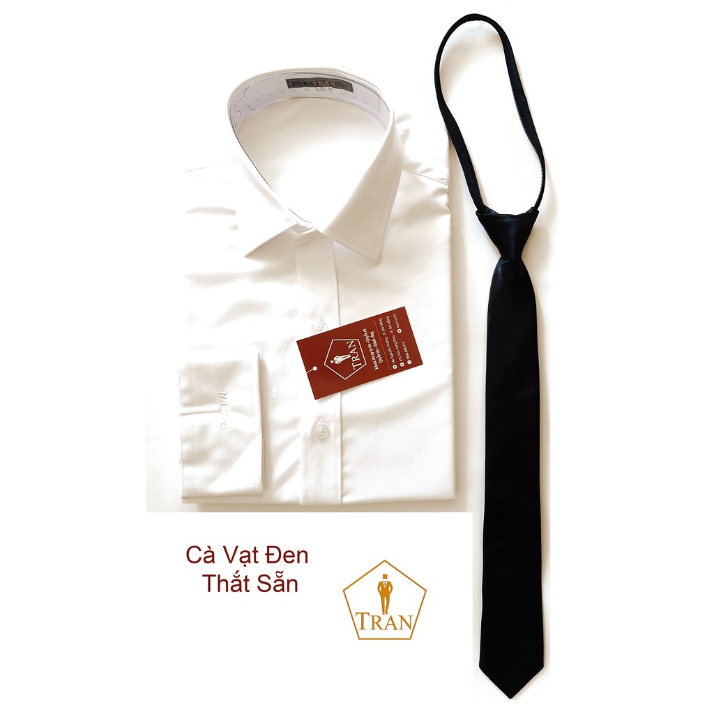 Ca Vat, Caravat, Cà Vạt, Cravat Đen Nam, Nữ Bản Nhỏ 5Cm Dây Kéo Thắt Sẵn