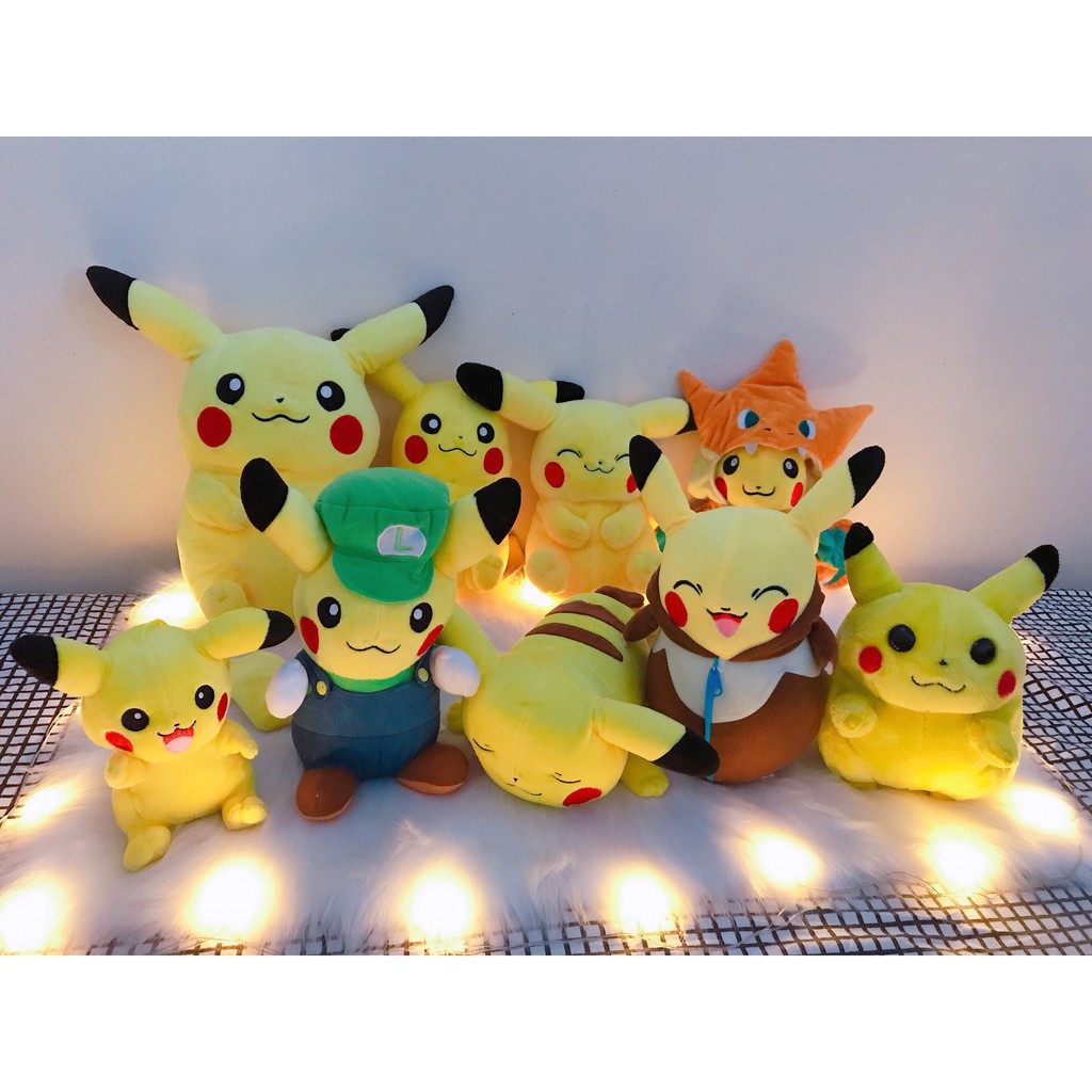 [NGƯỜI BÁN MỚI]Thú nhồi bông PꝹKEMON PIKACHU hàng chất lượng cao-GIÁ SIÊU ƯU ĐÃI