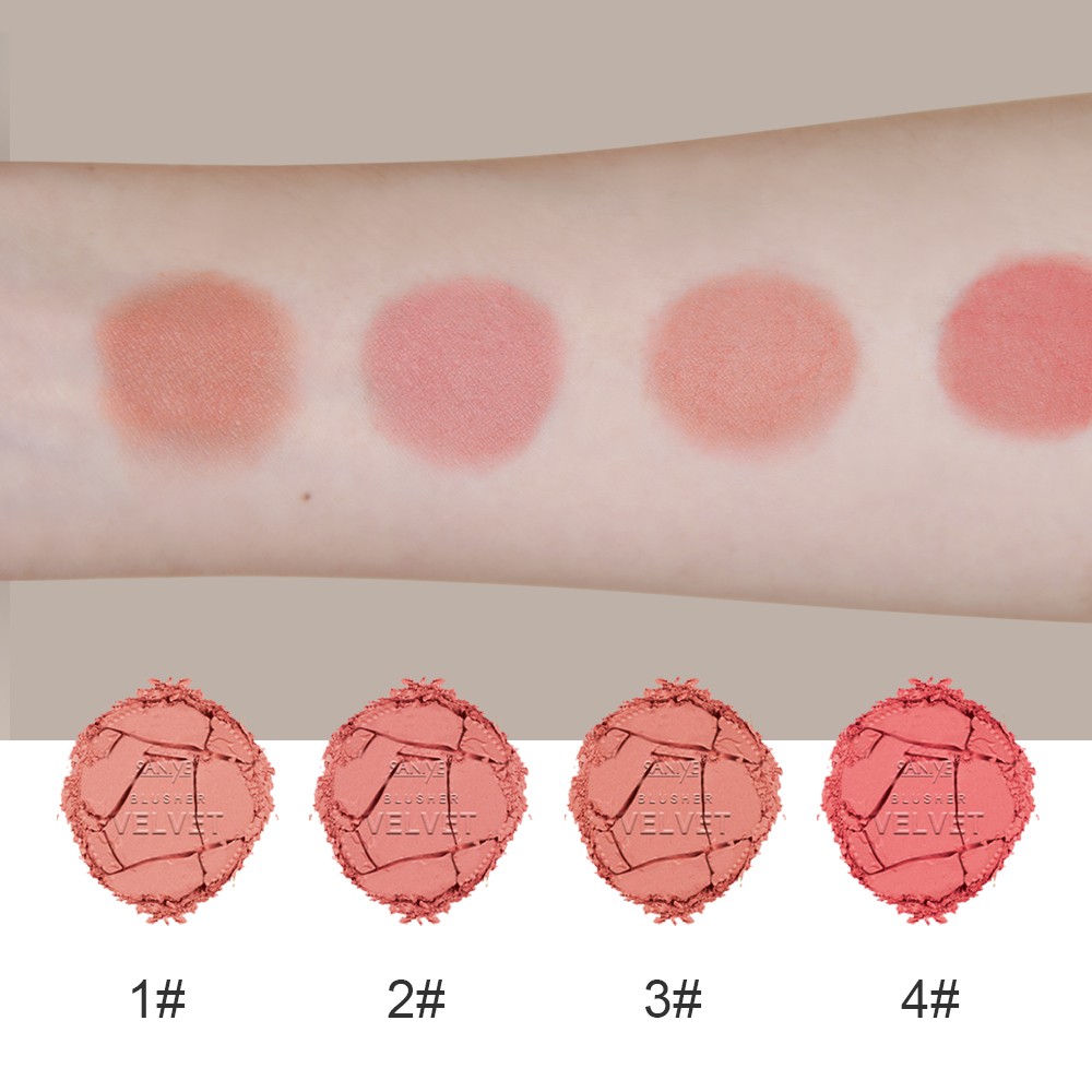 Phấn má hồng SANIYE E 0145 kèm gương mini và cọ trang điểm chuyên nghiệp | BigBuy360 - bigbuy360.vn