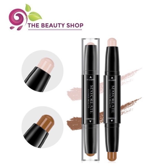 Kem tạo khối, bắt sáng 2 đầu Maycreate / 3-Wonder Contour Stick