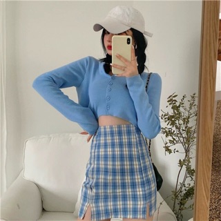 Váy kẻ caro hàng có sẵn