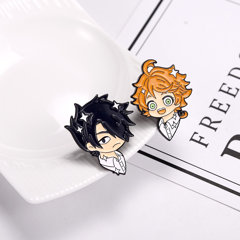 Ghim Cài Áo Hình Chú Thỏ Hoạt Hình The Promised Neverland Đáng Yêu