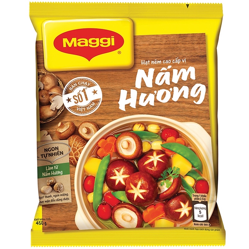 Hạt nêm cao cấp vị nấm hương Maggi gói 450g