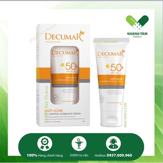 ! [New_Decumar Advanced] Kem chống nắng kiểm soát nhờn cho da mụn, ngừa mụn (Chai 50g) [Decuma, sunblock]