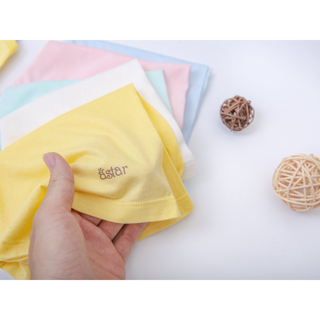 Bộ ba lỗ Astar họa tiết trơn cho bé 5-15kg