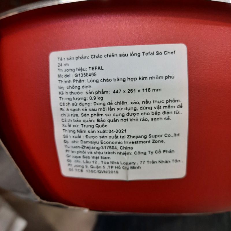 BỘ 3 CHẢO CHIÊN , NỒI , CHẢO SÂU LÒNG TEFAL SO CHEF 21-22-24CM