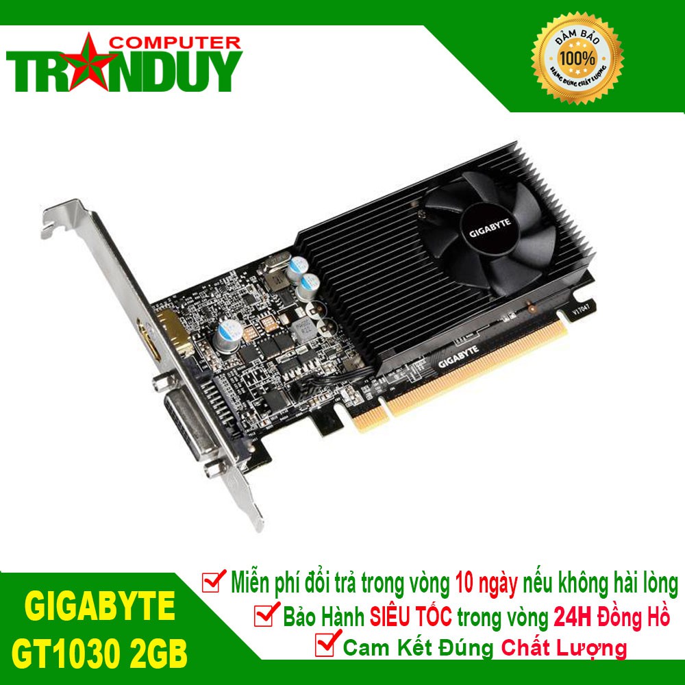 Card Màn Hình Gigabyte/Zotac 1030 2GB R5 Bo Lùn Chuyên Dùng Máy Bộ ( BH 6 Tháng ) Tặng Kèm Fe Lùn