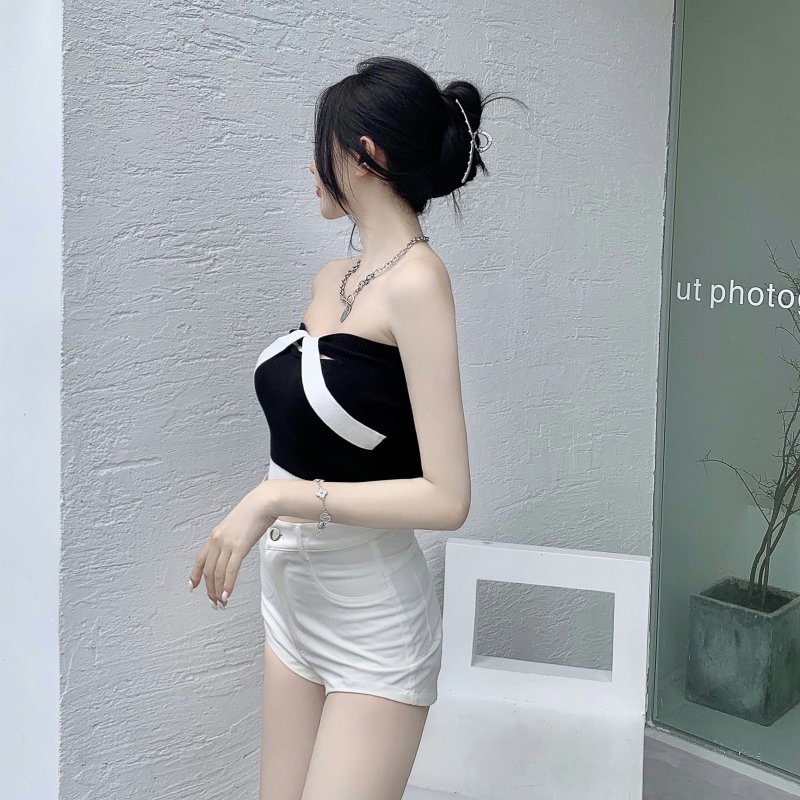 Xả Kho : Áo Crop-top láo lót áo len không dây siêu sexy siêu quyến rũ chất len móc mềm mại A007 hot