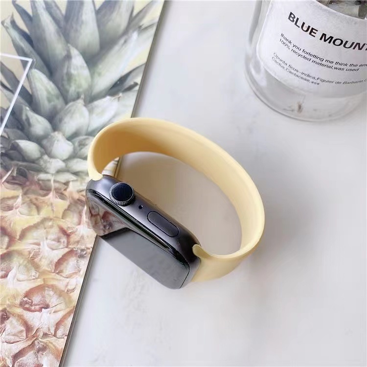 Dây Đeo Đồng Hồ Bằng silicone Co Giãn Kích Thước 40mm 44mm 45mm 41mm 38mm 42mm Cho iwatch series 7 6 5 4 3 se