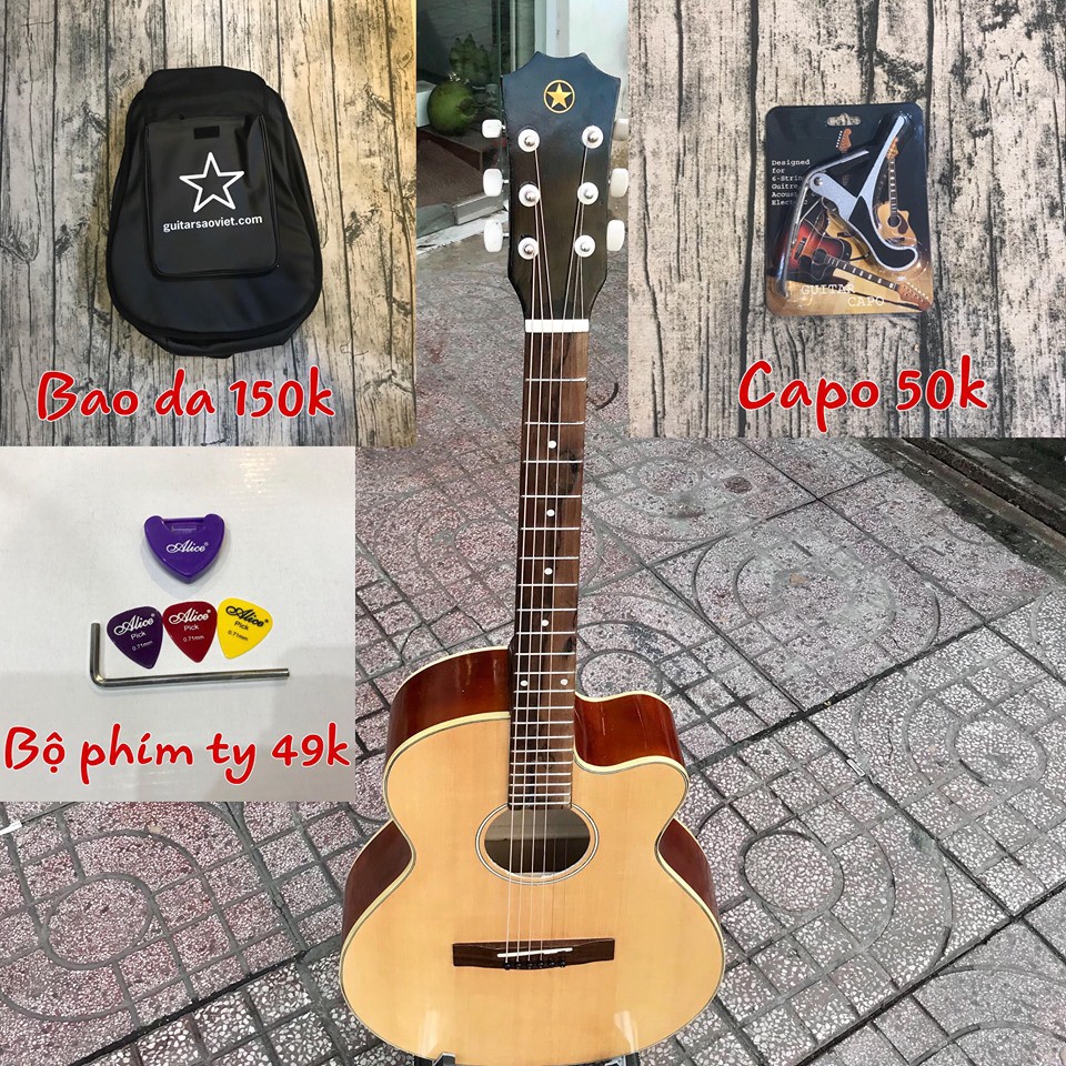 Đàn guitar Acoustic có ty chỉnh cong cần ET-01SV