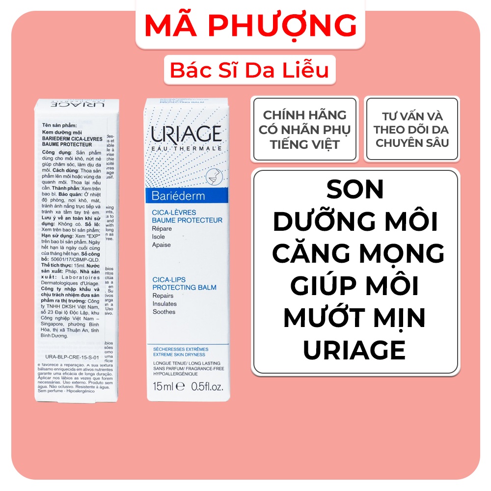 Son dưỡng tuýp Uriage Bariederm cica 15ml