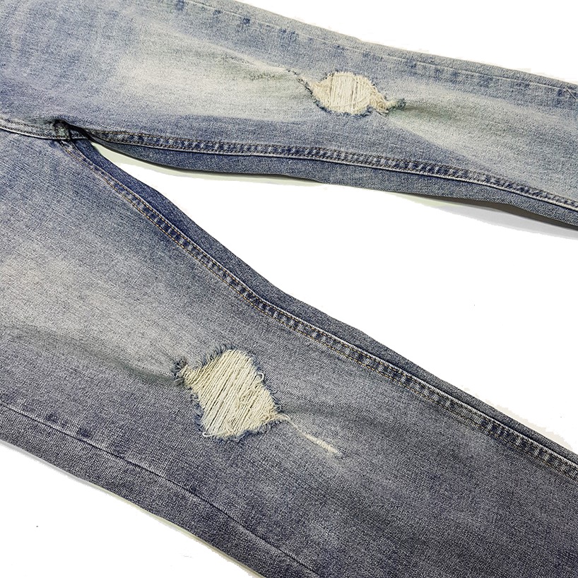 Quần jean nam xanh rách gối Form skinny Chất jean co dãn cao cấp Thesix Studio  [#BT-787-R] | BigBuy360 - bigbuy360.vn