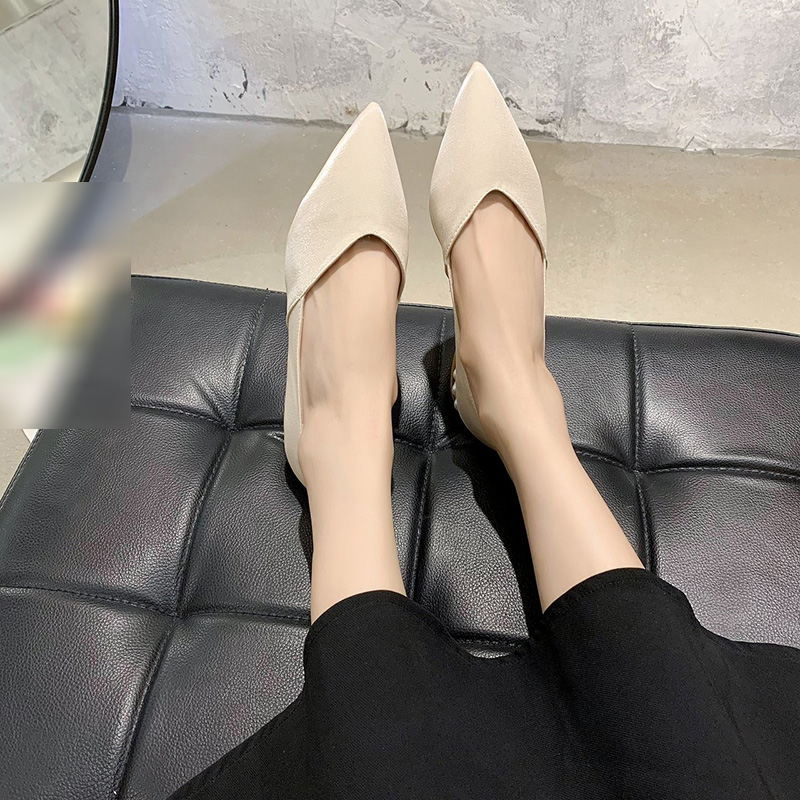 Giày mũi nhọn gót vuông đính ngọc trai thời trang nữ | BigBuy360 - bigbuy360.vn