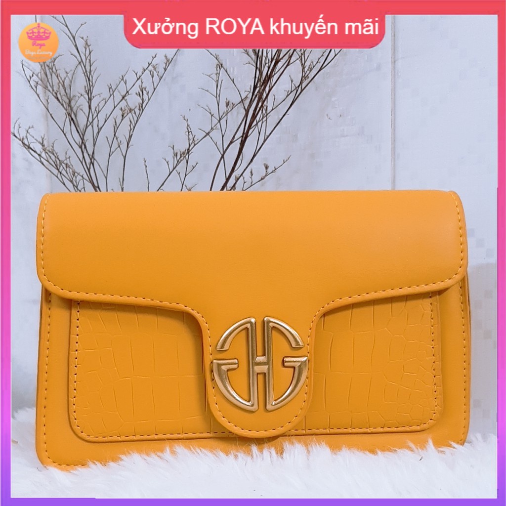 Túi Xách Da Rằn KD02 Dành Cho Nữ Màu Đen Vàng Trắng Kem Kích Thước 21cm Cá Tính Hình Thật Shop Tự Chụp