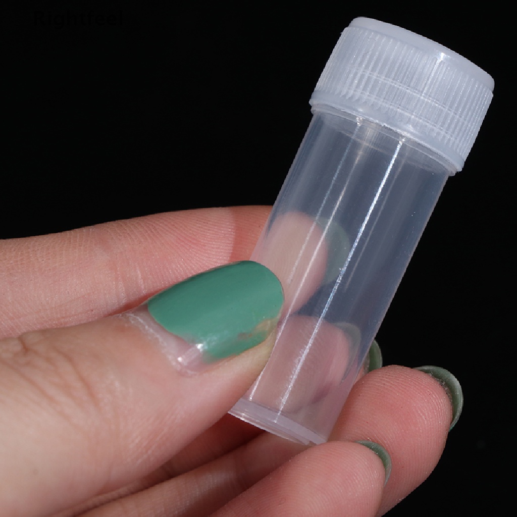 Set 10 Ống Nghiệm Mẫu Thử Bằng Nhựa 5ml Kèm Nắp Đậy Dành Cho Hóa Học