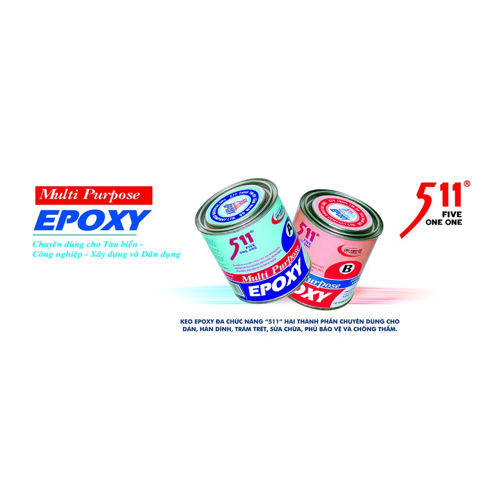 Bộ keo dán đá, nhựa, gỗ, kim loại Epoxy 511 A và B Multi Purpose 675g (AB) Tan Nam Do ducthanhauto