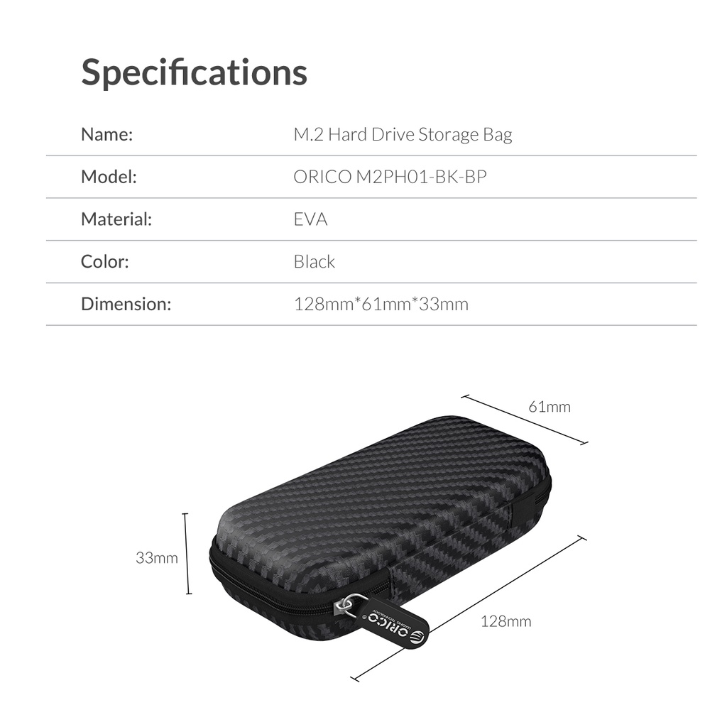 Túi Đựng Ổ Cứng Ngoài ORICO M.2 HDD M.2 Ốp