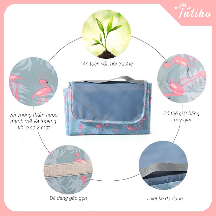 [Hàng Xịn, Giá Tốt] Thảm Picnic, Khăn Tấm Trải Cắm Trại, Du Lịch, Dã Ngoại  Chống Thấm Nước Gấp Gọn Tiện Dụng- Mã PN001