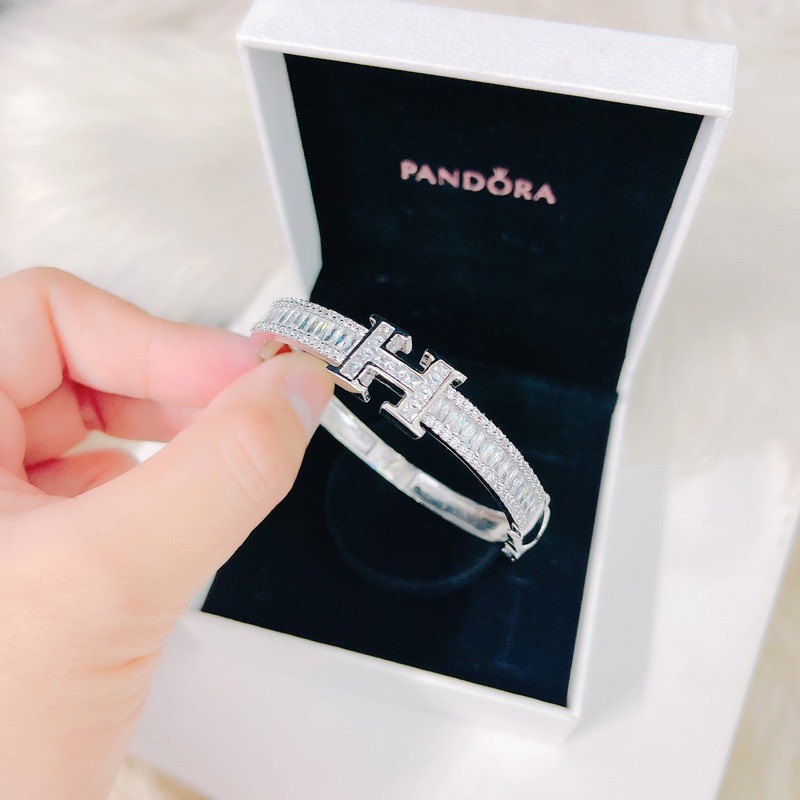 Vòng tay hiệu H mẩu Italy mạ bạch kim