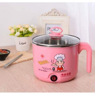 Giảm giá nồi nấu lẩu mini siêu tốc cắm điện cho gia đình ruột inox giúp tăng tốc độ đun, size to 18cm