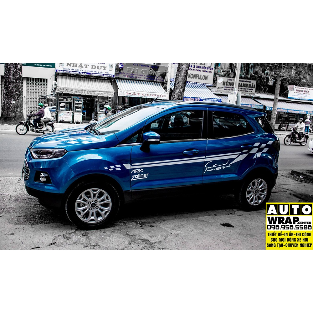 Tem họa tiết xe EcoSport Sportmind - Tem họa tiết ô tô Ford, tem dán sườn xe thể thao