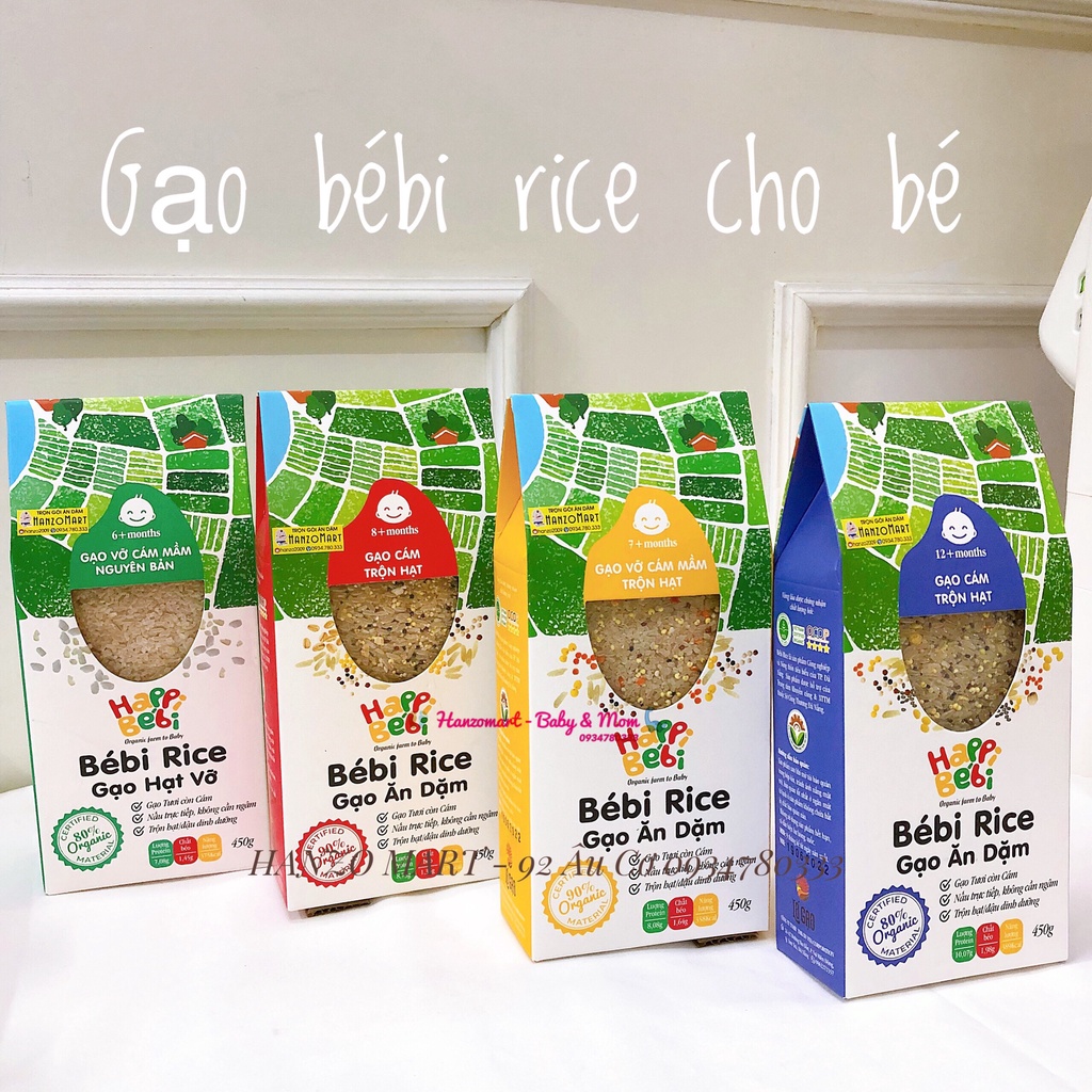 Gạo hữu cơ cho bé ăn dặm dinh dưỡng trộn hạt ngũ cốc cao cấp Bebi Rice