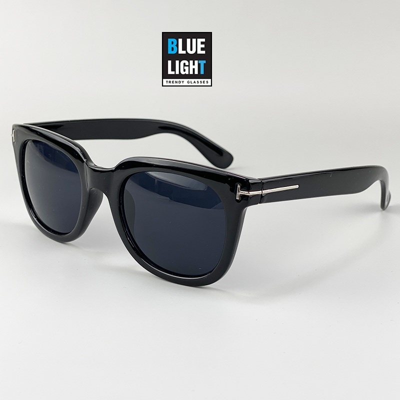 Kính Râm Mát Nam Nữ Mắt Vuông Thanh Lịch Đen Bóng - BLUE LIGHT SHOP