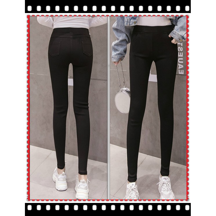 Quần legging giả quần jean( 4 túi) đen,xanh