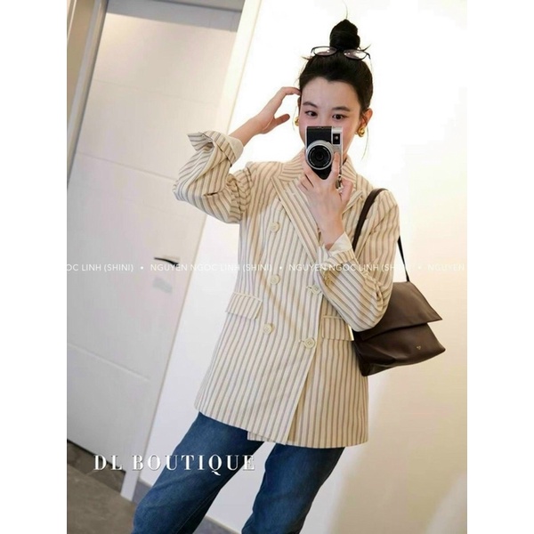 Áo vest kẻ blazer