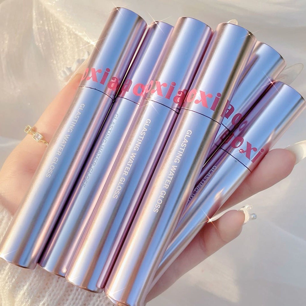 [Hàng mới về] Son kem HAOXIAOXI bóng ánh gương dưỡng ẩm làm đẹp môi dễ thương