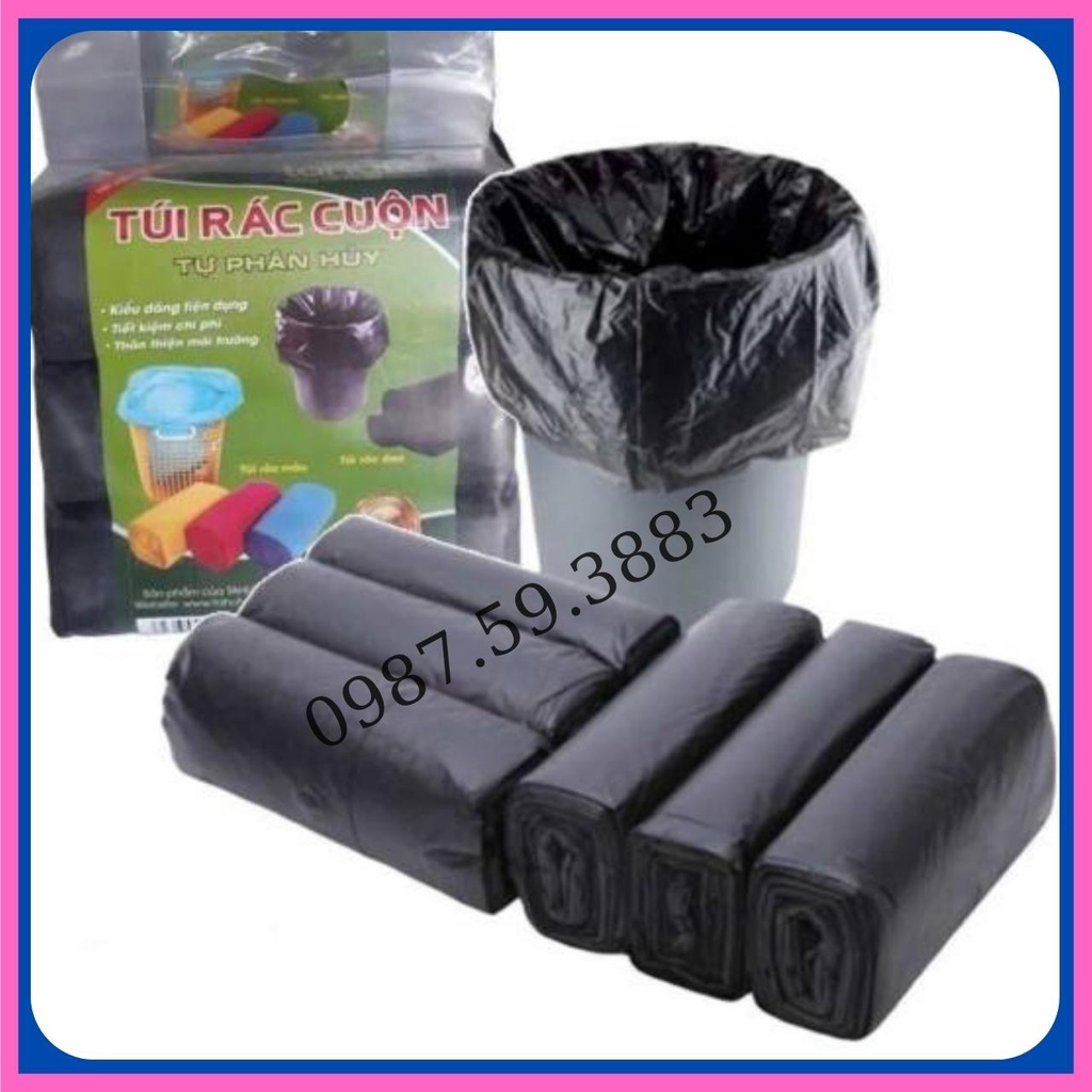 Set 3 Cuộn Túi Đựng Rác Tự Phân Hủy Sinh Học Bảo Vệ Môi Trường