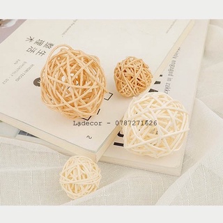 Set 3 quả cầu mây tròn đan thủ công trang trí chụp ảnh sản phẩm