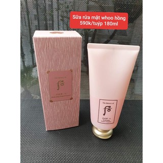 Sữa rửa mặt Whoo hồng giúp loại bỏ bã nhờn, sừng già tích tụ trên da 180ml