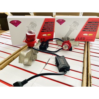 Bóng led Ruby chân H4 Pha Trăng Cos vàng