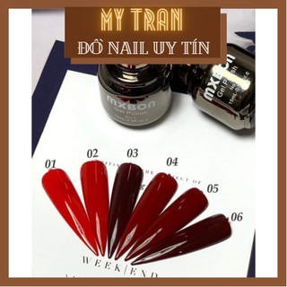 BÁN LẺ-Sơn Mxbon, Sơn gel đỏ tone màu đặc biệt - chai 15ml