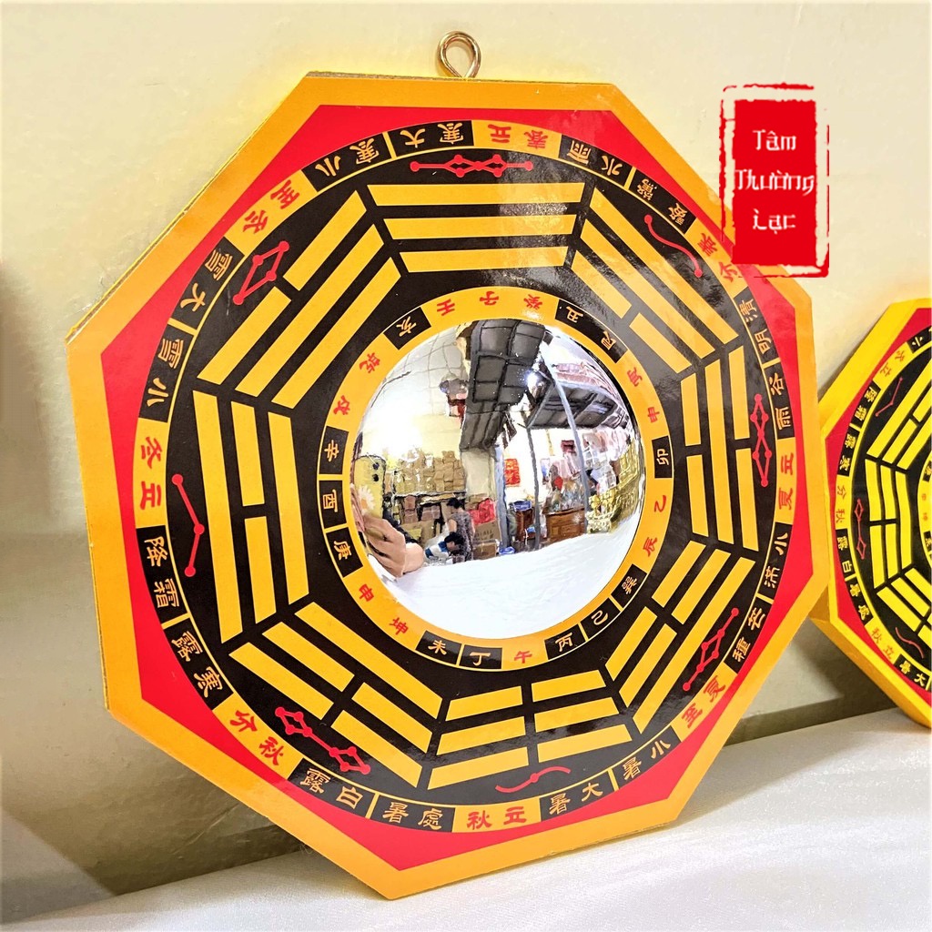 Gương Bát Quái Lồi Treo Cửa Xua Tà Trấn Trạch Mang Lại Vượng Khí Cho Gia Chủ